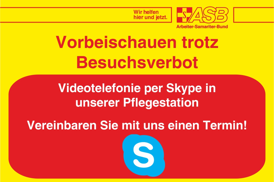 Videotelefonie per Skype in unserer Pflegestation